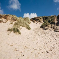 Image of sandy dunes on a beach.